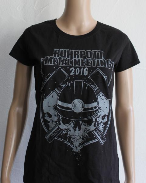 Metal Attack Merch Shop - Rock Hard Festival 2019 - Girlie Shirt Skull Spitze Langarm